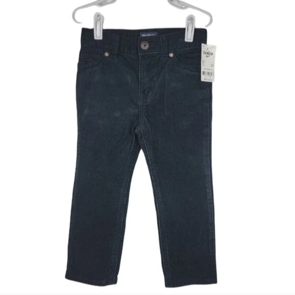 OshKosh B'gosh Corduroy Pants, Snap Closure, Adjustable Waist, 3T, New With Tags